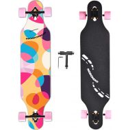 [아마존베스트]NOBONDO 41 INCH Drop Through Longboard Skateboard - Complete Freeride Long Board for Cruising, Carving, Free-Style and Downhill