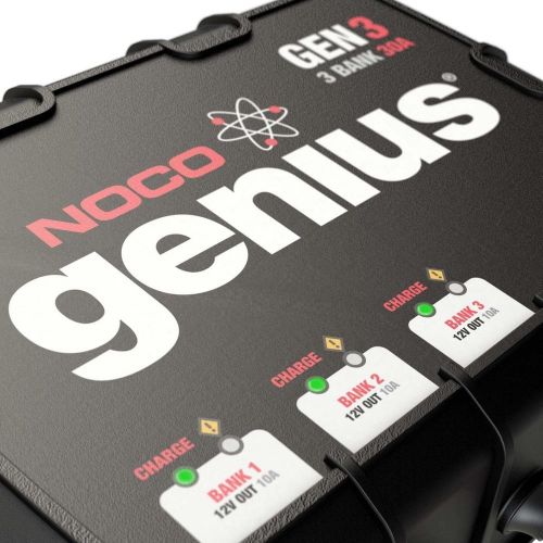  Noco NOCO Genius GEN3 30-Amp 3-Bank Onboard Battery Charger