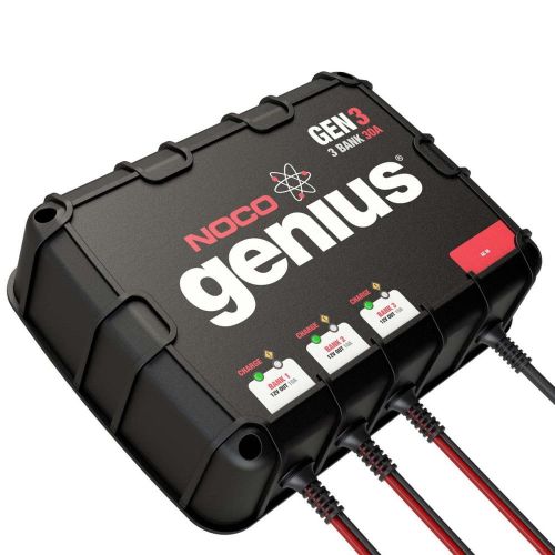  Noco NOCO Genius GEN3 30-Amp 3-Bank Onboard Battery Charger