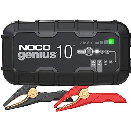  NOCO GENIUS10, 10-Amp Fully-Automatic Smart Charger, 6V And 12V Battery Charger, Battery Maintainer, And Battery Desulfator With Temperature Compensation