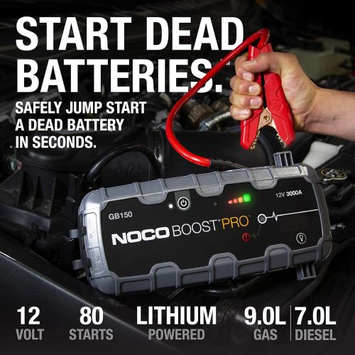  NOCO Boost HD GB150 4000 Amp 12-Volt UltraSafe Portable Lithium Car Battery Jump Starter Pack For Up To 10-Liter Gasoline And Diesel Engines