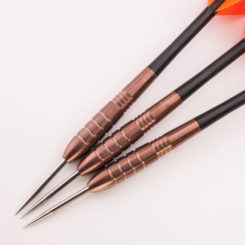  PerfectDarts 28g NODOR ADONIS BRONZE DARTS SET, 6 RAW100 TOUGH FLIGHTS, 6 STEMS, PD CASE