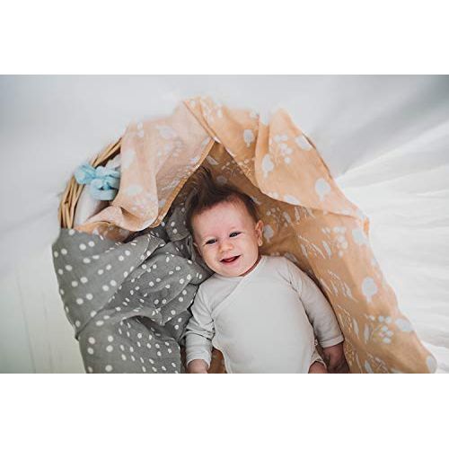  NOGILI Nogili Two Swaddle Blanket Soft Natural Bamboo & Cotton Organic for Newborn, Infant and Baby