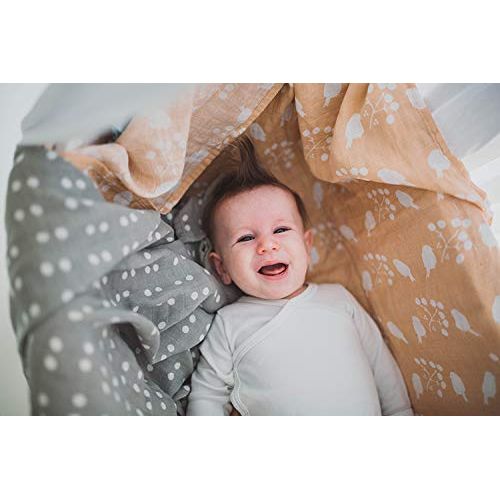  NOGILI Nogili Two Swaddle Blanket Soft Natural Bamboo & Cotton Organic for Newborn, Infant and Baby