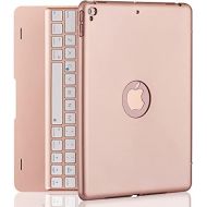 [아마존베스트]NOKBABO iPad Keyboard Case for iPad Pro 9.7 Inch, New 2018 iPad, 2017 iPad, iPad Air 1 and 2 Bluetooth Keyboard with 130° Smart Folio Hard Back Cover, Ultra Slim, Auto Wake and Sleep - Ros