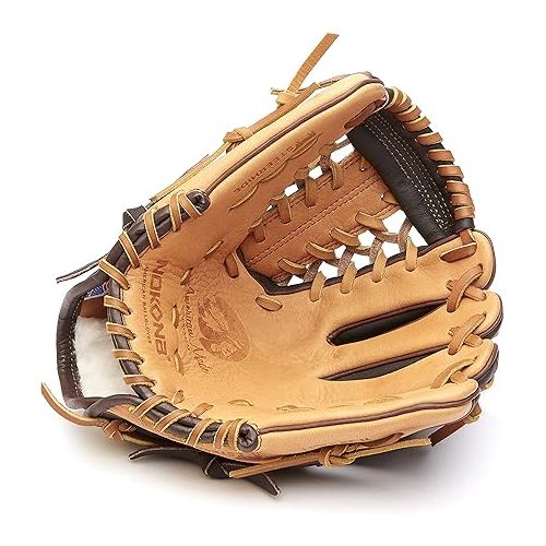  Nokona S-200M Handcrafted Alpha Baseball Glove - Modified Trap for Infield and Outfield Positions, Youth Age 14 and Under 11.25 Inch Mitt, Made in The USA