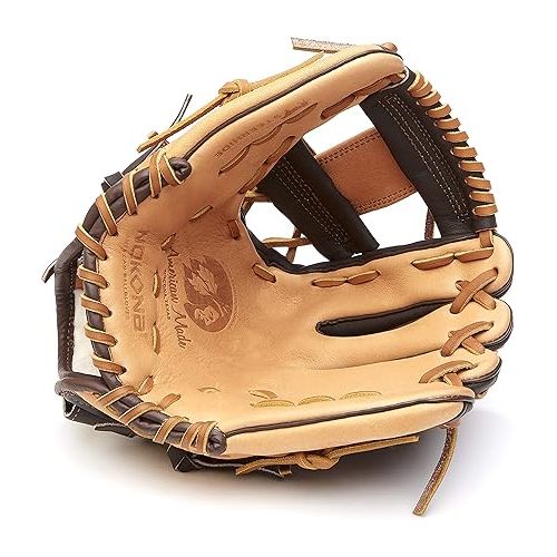  Nokona S-V1 Handcrafted Alpha Baseball and Softball Glove - I-Web for Infield and Outfield Positions, Youth 11.25 Inch Mitt, Made in The USA