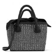 NOMIMAS Black Zebra Pattern Straw Bags Women Summer Rattan Tote Shopping Beach Shoulder Bags Handbag
