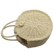 NOMIMAS Women Handmade Round Beach Handbag INS Popular Bali Circle Straw Bags Summer Woven Rattan Shoulder Bag