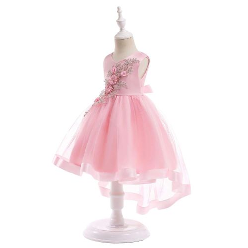  NOMSOCR Kids Lace Embroidery Costume Dress Girl Princess Pageant Party Tutu Dresses