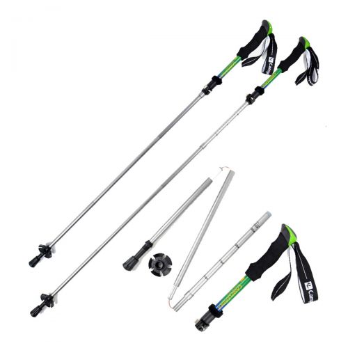  NOMSOCR Collapsible Folding Trekking Poles, Aluminium Telescopic Lightweight Hiking Poles Adjustable Ultralight Walking Sticks for Travel Climbing Backpacking