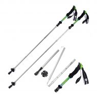 NOMSOCR Collapsible Folding Trekking Poles, Aluminium Telescopic Lightweight Hiking Poles Adjustable Ultralight Walking Sticks for Travel Climbing Backpacking