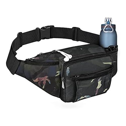  NOOLA Fanny Pack Large Waist Bag Pack for Men Women Hip Bum Bag With Water Bottle Holder Adjustable Strap Suitable For Outdoors Workout Traveling Hiking Cycling Dog Walking (Floral