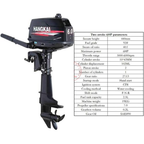  NOPTEG Hangkai Four Stroke 6.5hp Outboard Motors Boat Engine Outboard Outboard Machine Marine Propeller Boat Engine