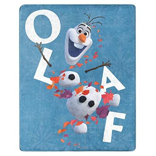  NORTHWEST ENTERPRISES Disney Frozen 2 Olaf Silky Soft Throw Blanket 40 x 50 Olafs Adventures II