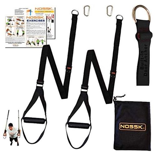 NOSSK TWIN PRO Bodyweight Fitness Strap Trainer (Black)