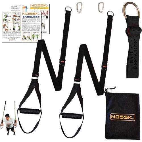  NOSSK TWIN PRO Bodyweight Fitness Strap Trainer (Black)