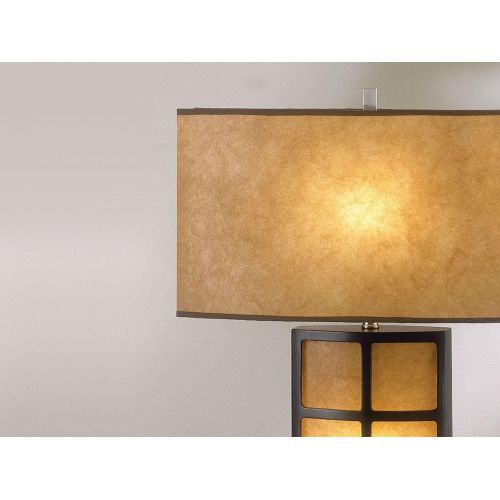  NOVA of California Nova Lighting Ventana Standing Table Lamp, Dark BrownNickelParchment