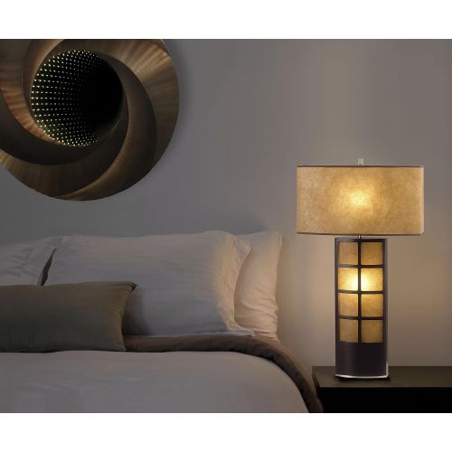  NOVA of California Nova Lighting Ventana Standing Table Lamp, Dark BrownNickelParchment