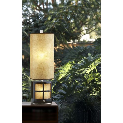  NOVA of California Nova Lighting Ventana Standing Table Lamp, Dark BrownNickelParchment