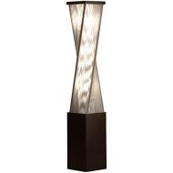 NOVA of California 11038 Torque Contemporary Accent Floor Lamp, Brown Wood And Silver Finish, Dimmer, Ambient Lighting for Living Room, Den, Family Room, Office, Bedroom