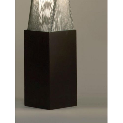  NOVA of California 11038 Torque Contemporary Accent Floor Lamp, Brown Wood And Silver Finish, Dimmer, Ambient Lighting for Living Room, Den, Family Room, Office, Bedroom