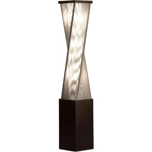  NOVA of California 11038 Torque Contemporary Accent Floor Lamp, Brown Wood And Silver Finish, Dimmer, Ambient Lighting for Living Room, Den, Family Room, Office, Bedroom