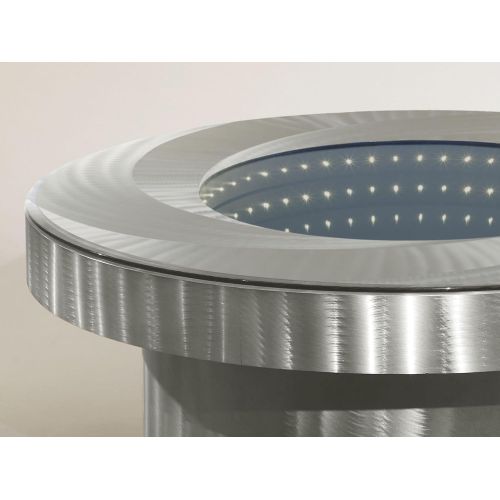  NOVA of California IFT4200B Vortex Infinity Tunnel Cocktail Table, Brushed Aluminum