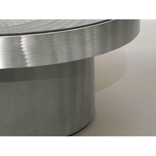  NOVA of California IFT4200B Vortex Infinity Tunnel Cocktail Table, Brushed Aluminum