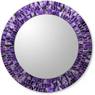 NOVICA Purple Caprice Glass Mosaic Wall Mirror