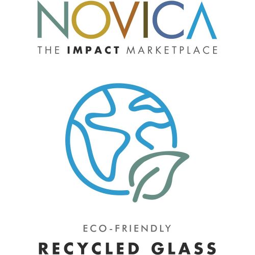  [아마존 핫딜] NOVICA 67166Cobalt Juice Glass, Set of 6, 4.3 H x 2.6 Diam, Blue