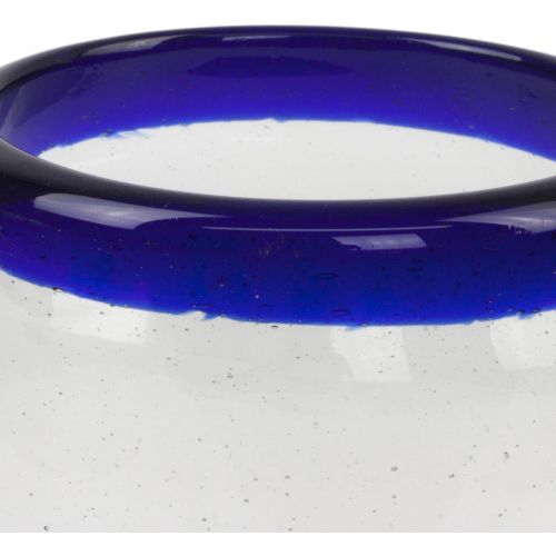  NOVICA Hand Blown Glass, 5 H x 3.2 Diam, Blue