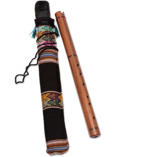  NOVICA Decorative Wood Traditional Peruvian Quena Flute, Brown, Jacaranda