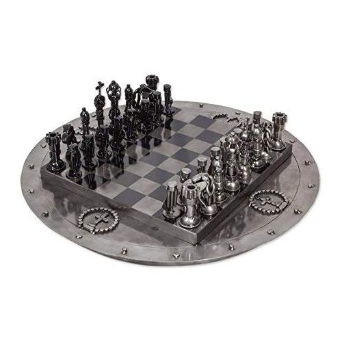  NOVICA Decorative Metal Recycling Challenge Auto Part Chess Set