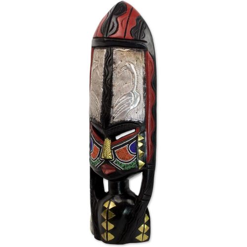  NOVICA 171651 Shower of Blessings Ghanaian Wood Mask