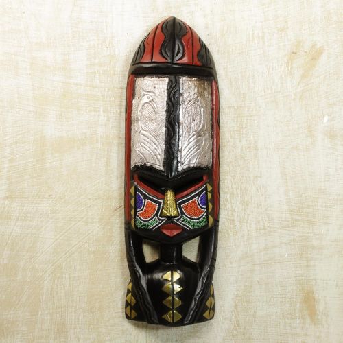  NOVICA 171651 Shower of Blessings Ghanaian Wood Mask