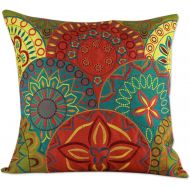 NOVICA Set of 2 Embroidered Glorious (Pair) Applique Cushion Covers