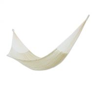 NOVICA Sustainable Cotton Blue Rope Hammock Ocean Waves (Double)