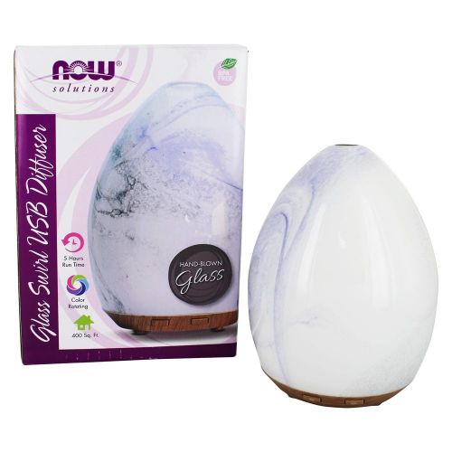  NOW Now Foods - Ultrasonic Glass Swirl USB Oil Diffuser