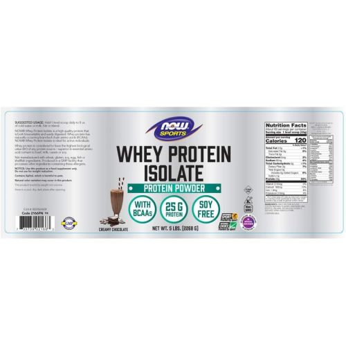  Now Sports NOW Sports Whey Protein Isolate, Creamy Chocolate, 10-Pound