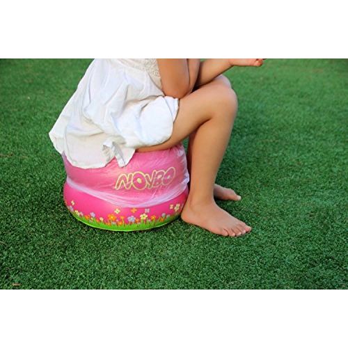  [아마존베스트]NOYBO Inflatable Portable Travel Toilet | Toddler Training Potty | for Kids Up to 66 lbs (Pink)