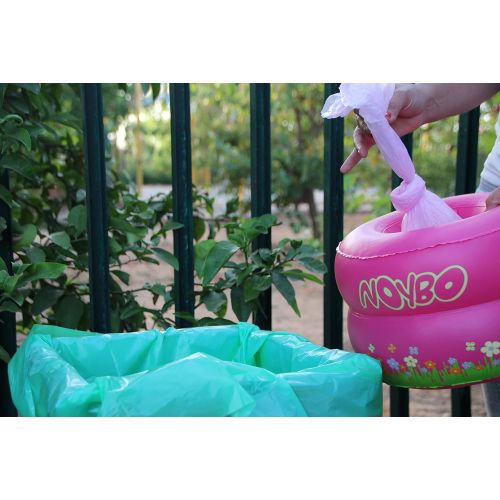  [아마존베스트]NOYBO Inflatable Portable Travel Toilet | Toddler Training Potty | for Kids Up to 66 lbs (Pink)