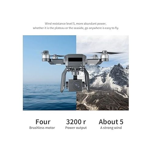  SJRC F7 PRO GPS Drone 4K Dual HD Camera 3-Axis Gimbal Professional Aerial Photography 3KM Brushless Quadcopter VS F11 4K Pro (Two Batteries)