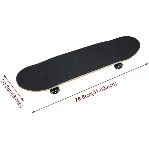  NPET Pro Skateboard Complete 31 Inch 7 Layer Canadian Maple Double Kick Concave Deck Skating Skateboard