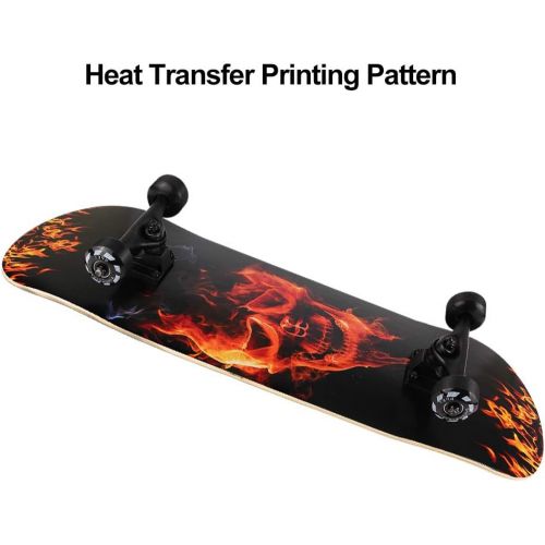  NPET Pro Skateboard Complete 31 Inch 7 Layer Canadian Maple Double Kick Concave Deck Skating Skateboard