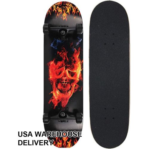  NPET Pro Skateboard Complete 31 Inch 7 Layer Canadian Maple Double Kick Concave Deck Skating Skateboard