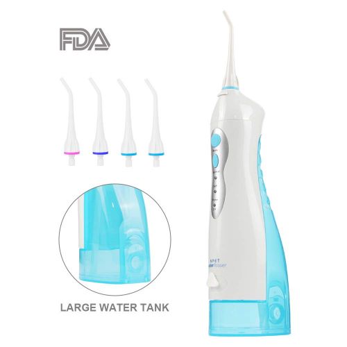  NPET 220ml Cordless Water Flosser Professional Dental Oral Irrigator, Portable and Rechargeable IPX7...