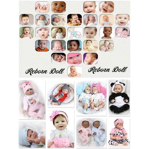  NPK reborn Baby Doll Girl Realistic Sleeping Silicone Vinyl 22 Weighted Body Real Life Pink with Cow Pattern...