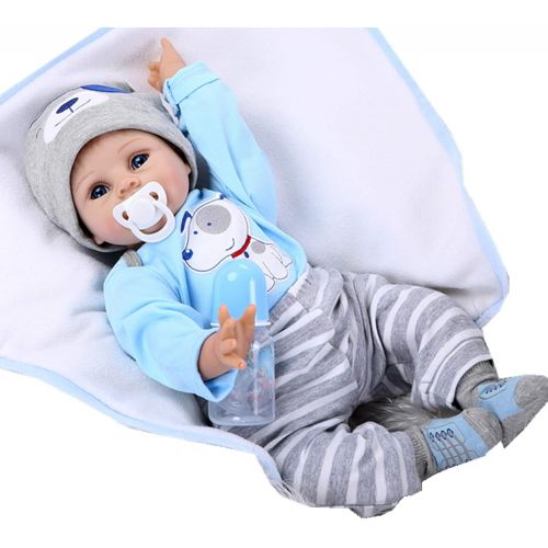  NPK Reborn Baby Dolls Boy 22 Inches Reborn Doll Soft Vinyl Silicone Baby Doll Newborn Realistic Baby Babies Doll