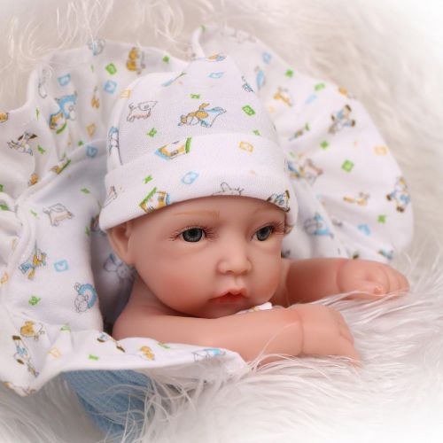  NPK Npkdoll Reborn Baby Doll Hard Silicone 11inch 28cm Small Quilt Boy